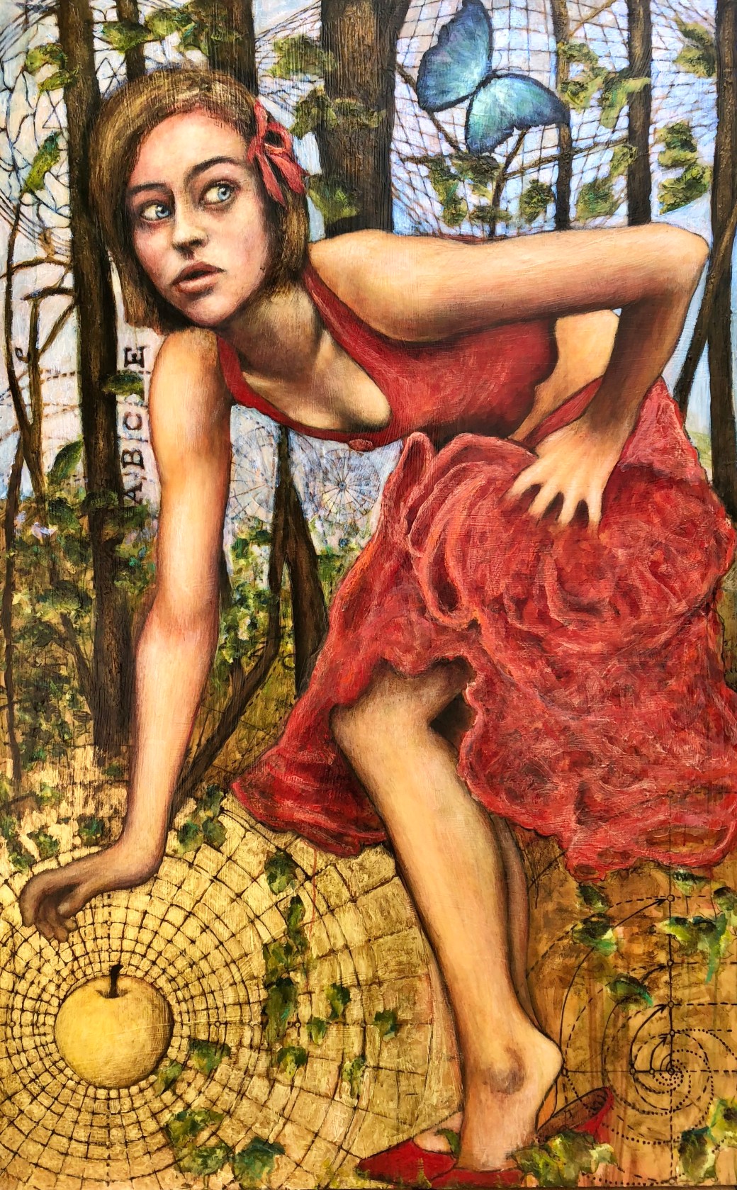 Girl with Golden Apple 70x44