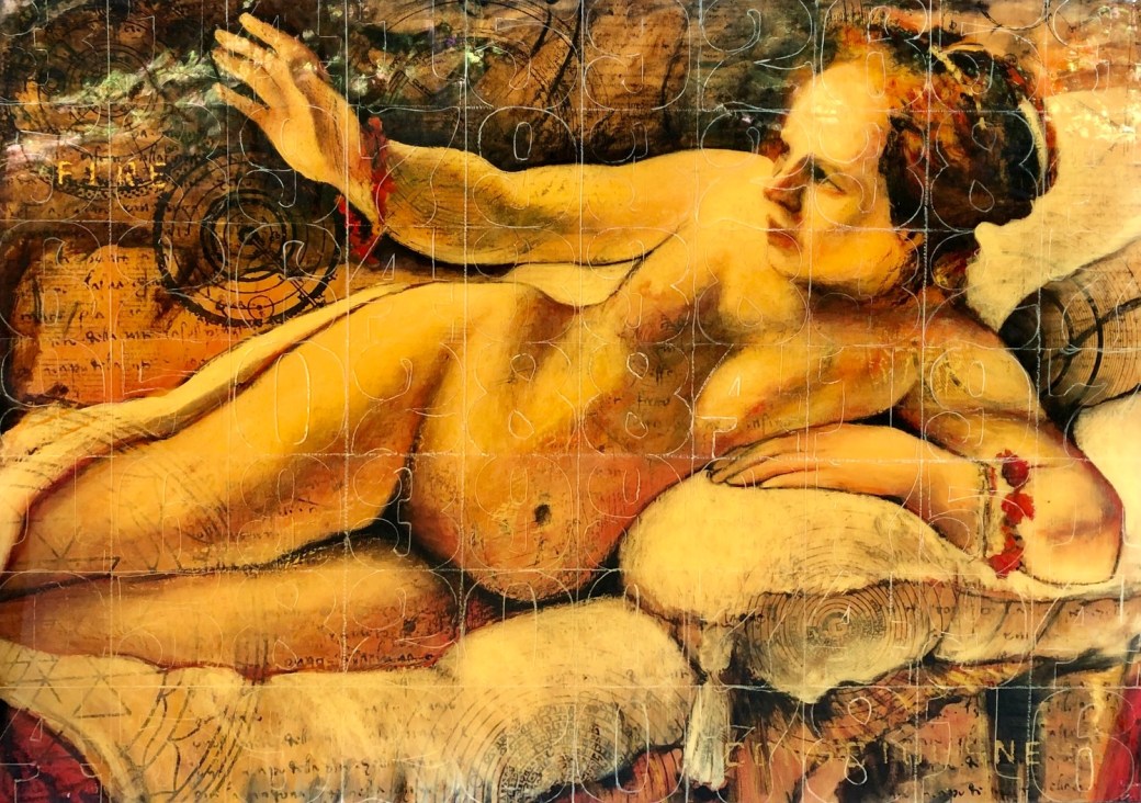 Never Wishing Itself Away 32x44 epoxy