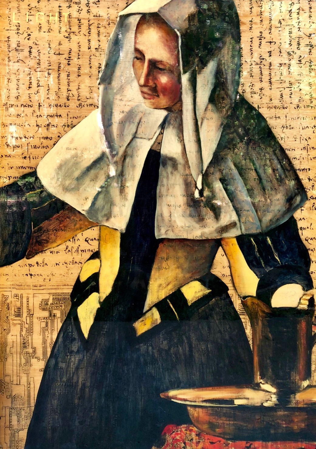 Vermeer Study 44x32 epoxy